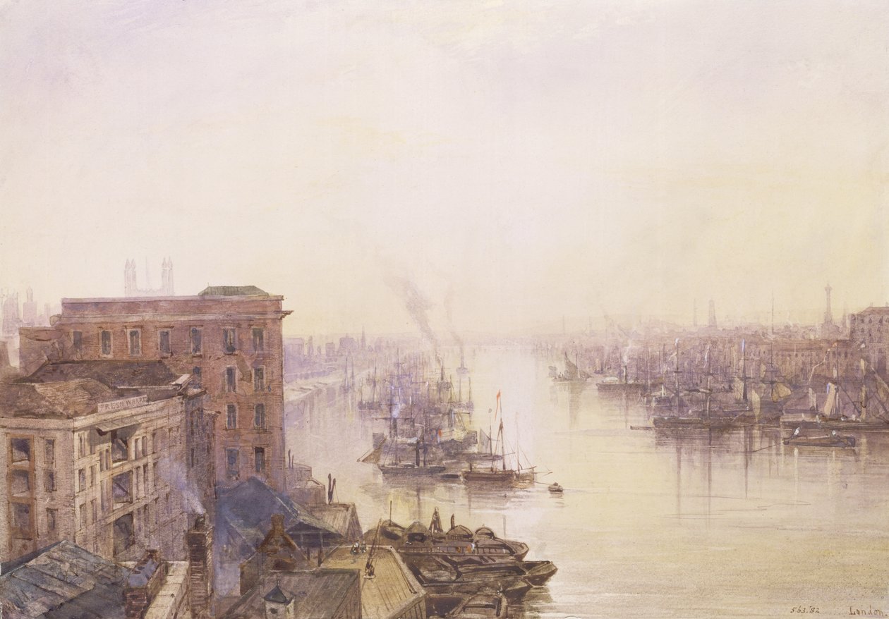 Bassenget fra Adelaide Hotel, London Bridge av William Wyld