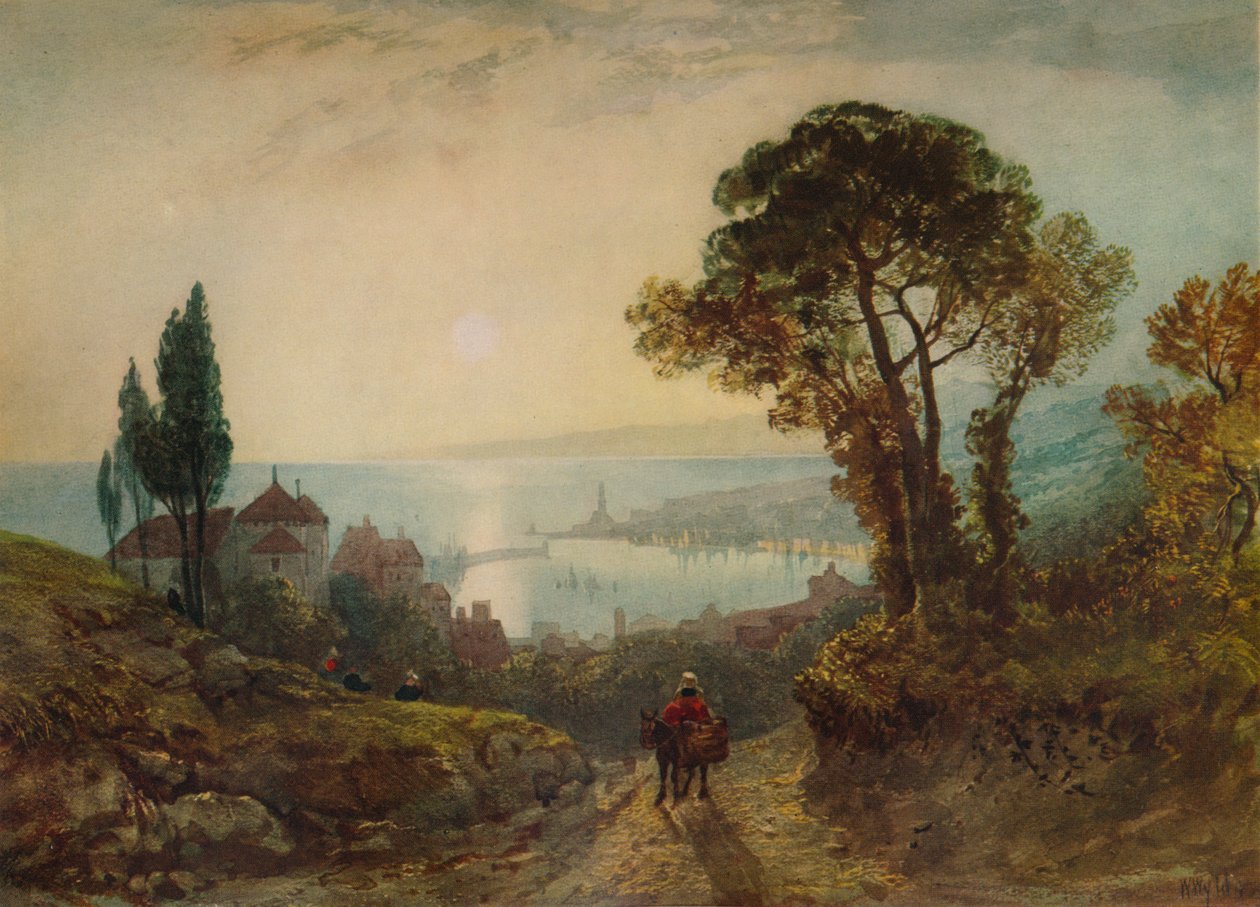 Utsikt over en havn, c1859, 1938 av William Wyld