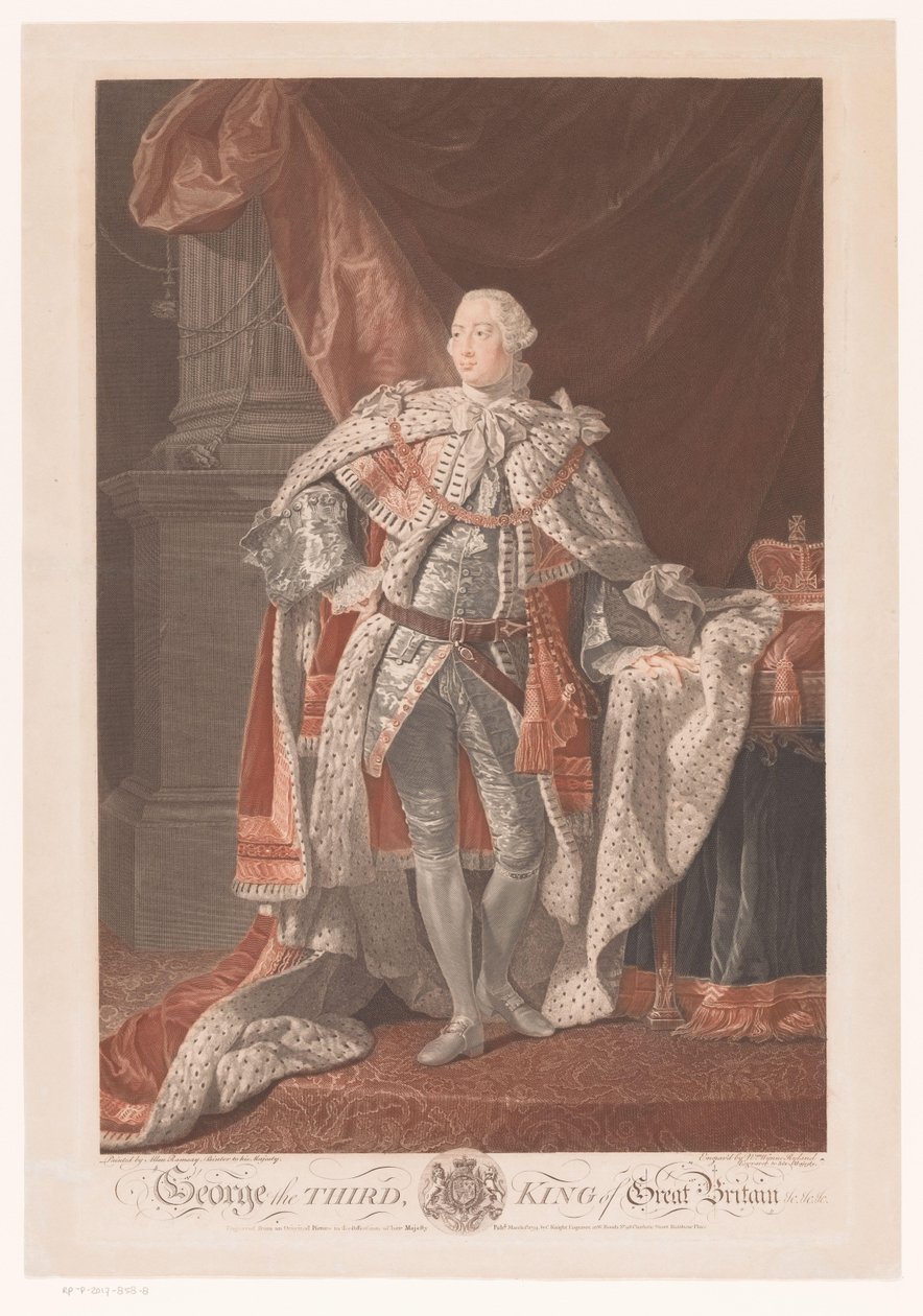 Portrett av George III av Storbritannia George den tredje, konge av Storbritannia (tittel på objekt) av William Wynne Ryland