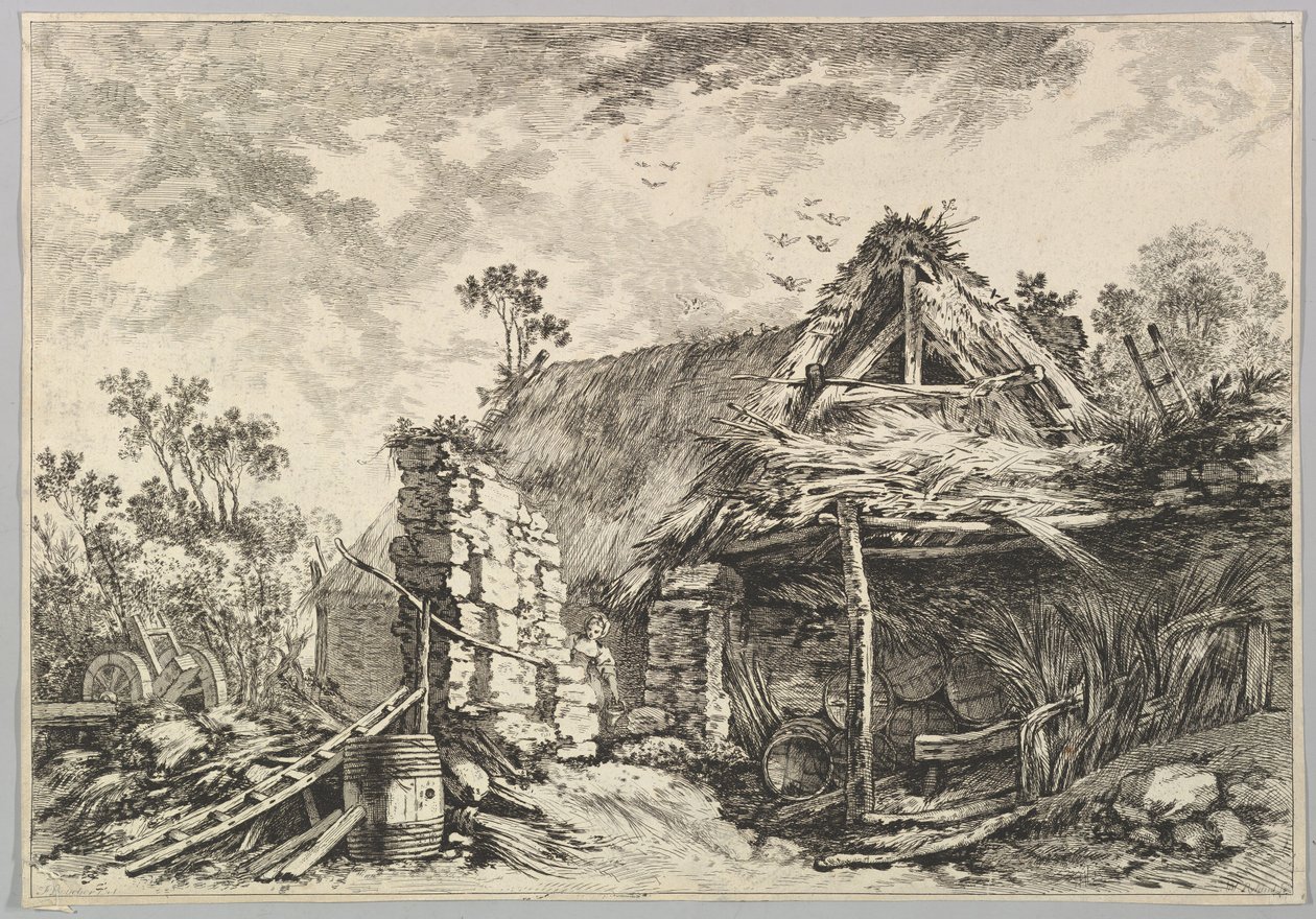 Kvinne som bærer en bøtte. av William Wynne Ryland