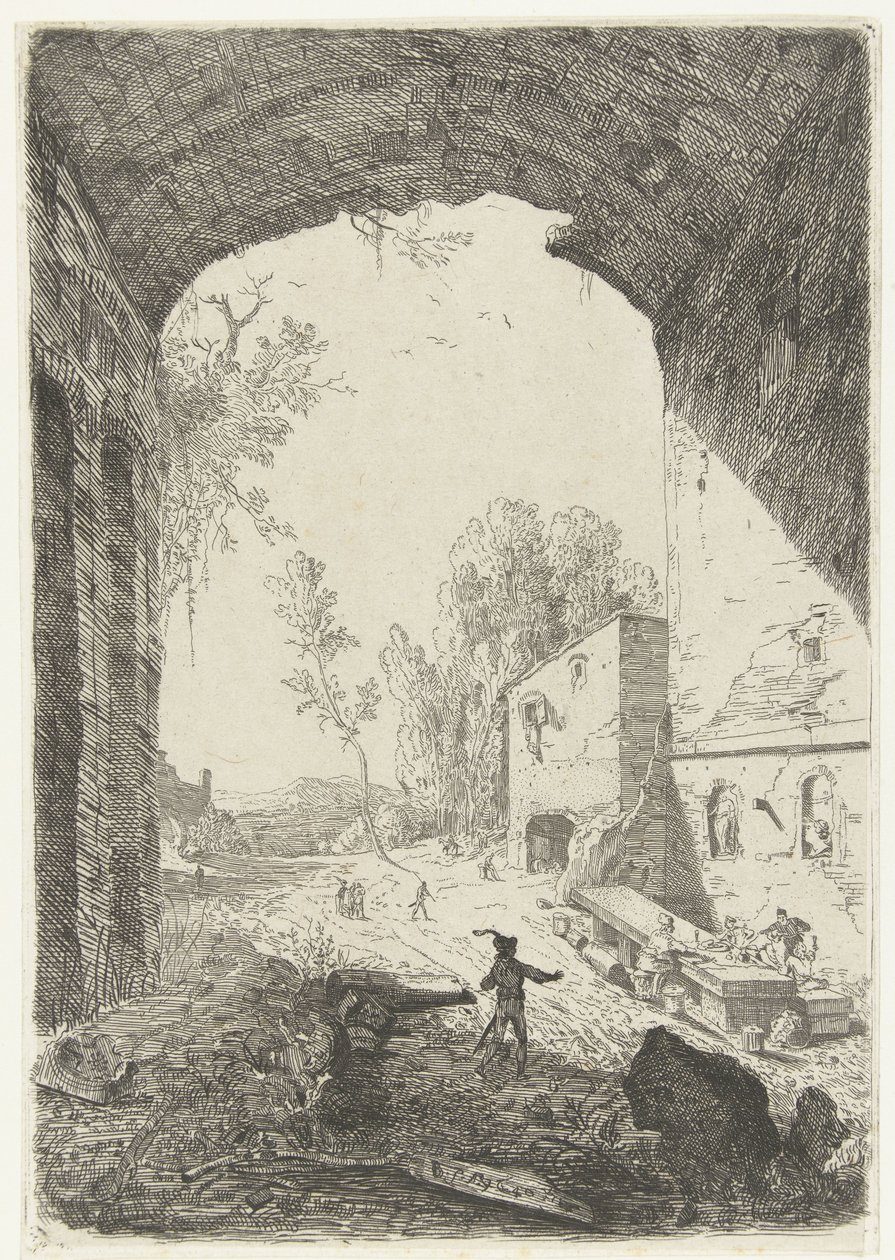 Inn på Grotta della Ninfa Egeria av William Young Ottley
