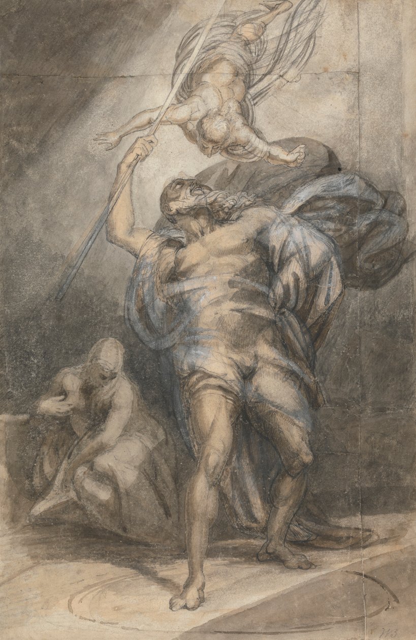 Prospero tilkaller Ariel av William Young Ottley