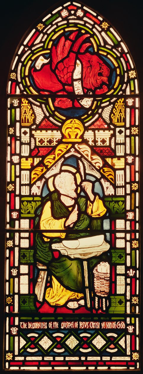 St. Mark, ca. 1870 (farget glass) av William and Company Morris