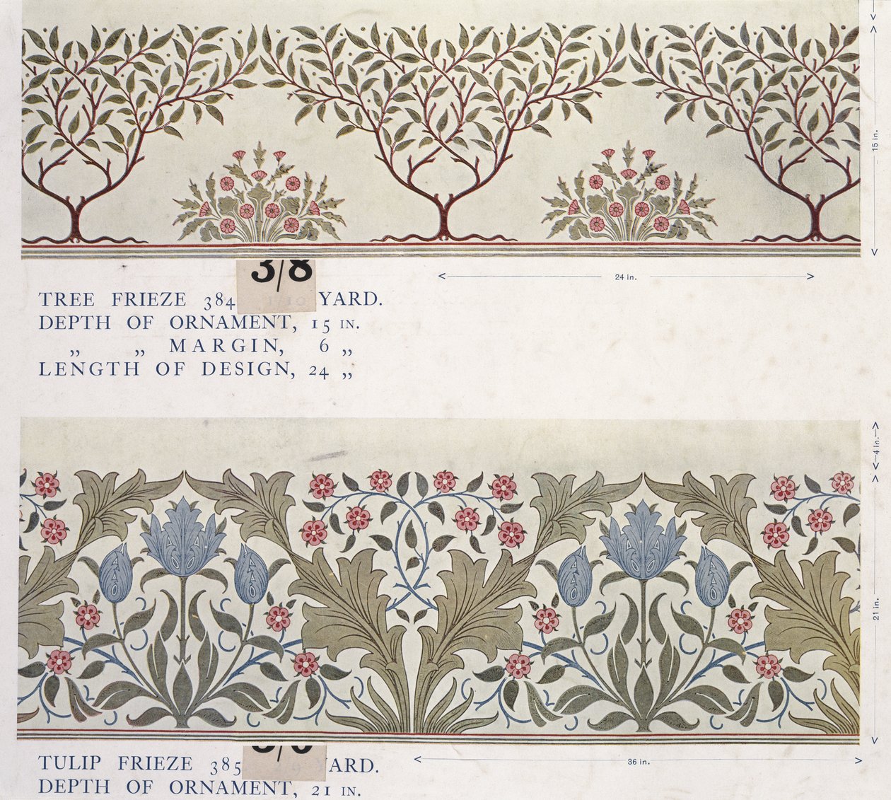 Tapetprøvebok, før 1917 (trykk) av William and Company Morris