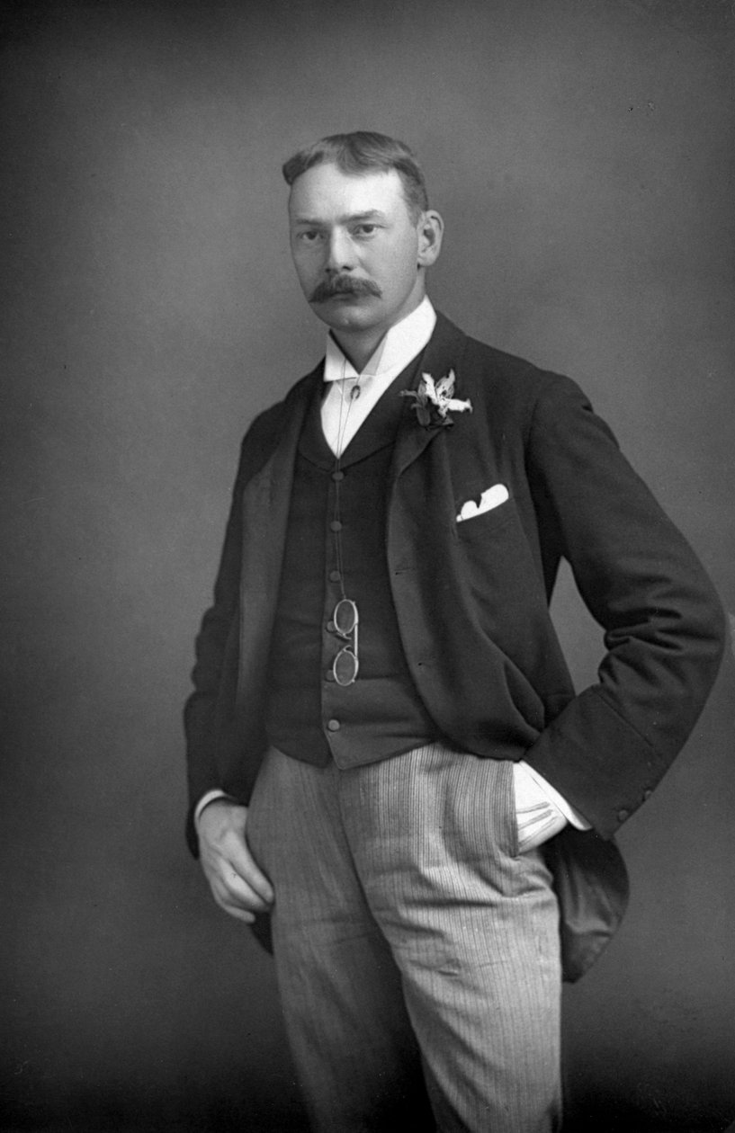 Jerome K. Jerome 1859-1927, engelsk forfatter, 1893. av William and Daniel Downey