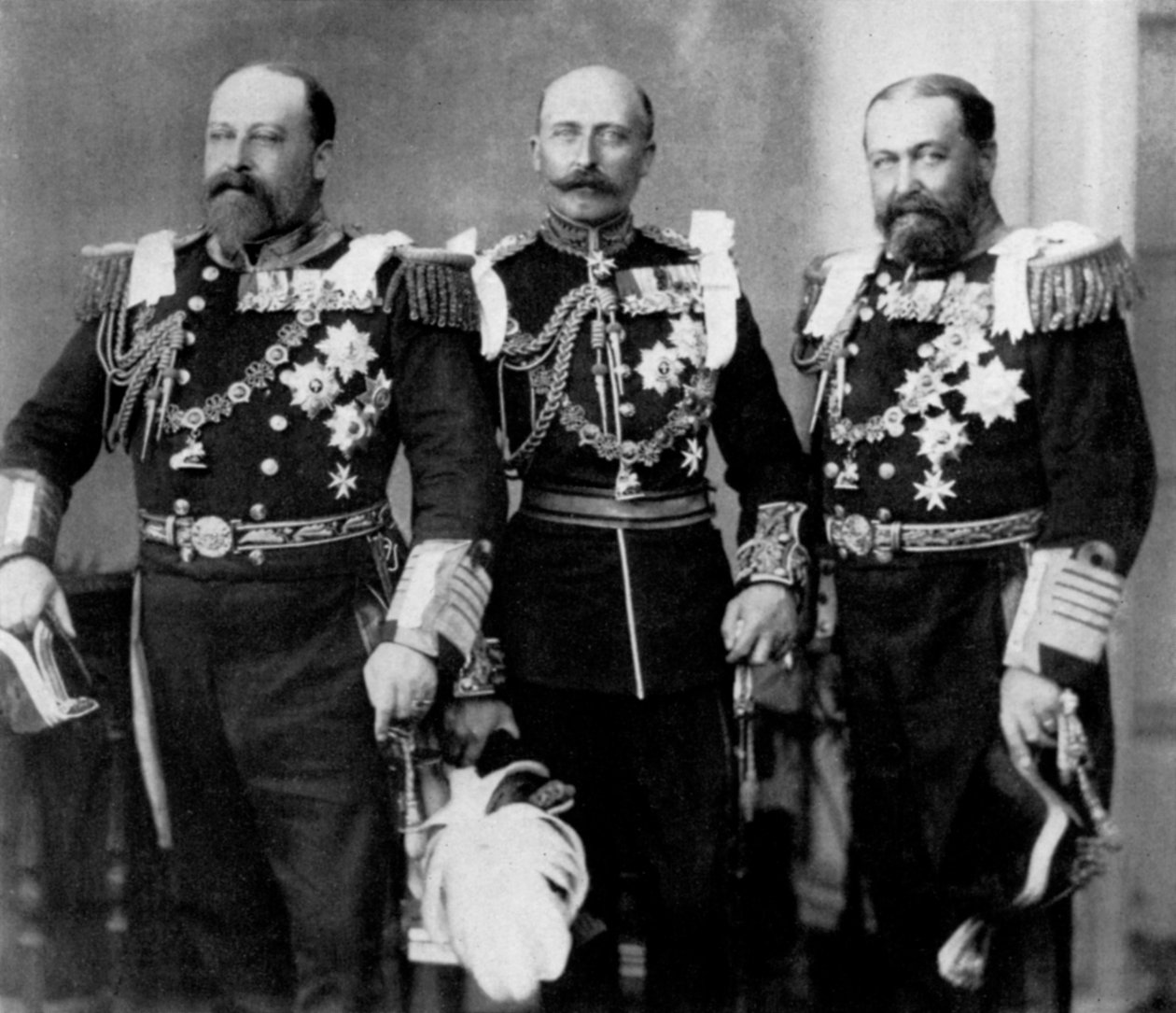 Prinsen av Wales og hans brødre i bryllupet til hertugen av York, 6. juli 1893 1964 av William and Daniel Downey