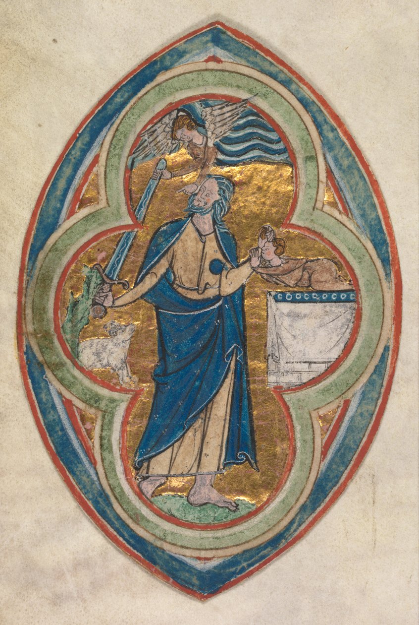 Miniatyr utskåret fra et kompendium i historien om Kristi slektsforskning..., 1200-1250 av William de Brailes