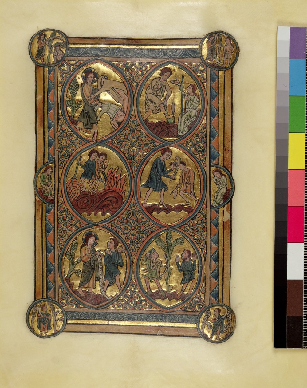 Ms 330.2 Adam og Eva, Kain og Abel, ca. 1240 (vellum) av William de Brailes
