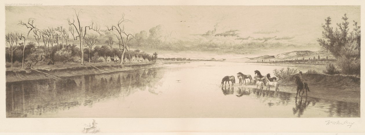 Uten tittel (indianerleir) av William de la Montagne Cary