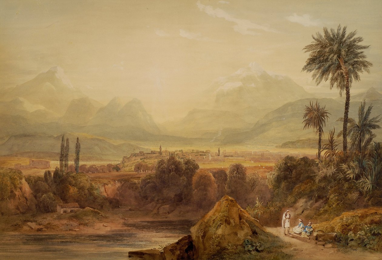 Utsikt over Theben av Hugh William Williams