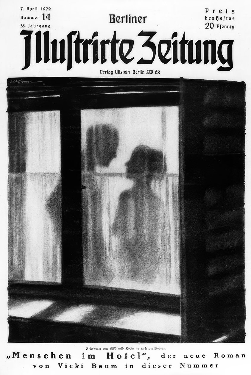 V. Baum / Folk på hotellet / Cover Illustr. av Willibald Krain