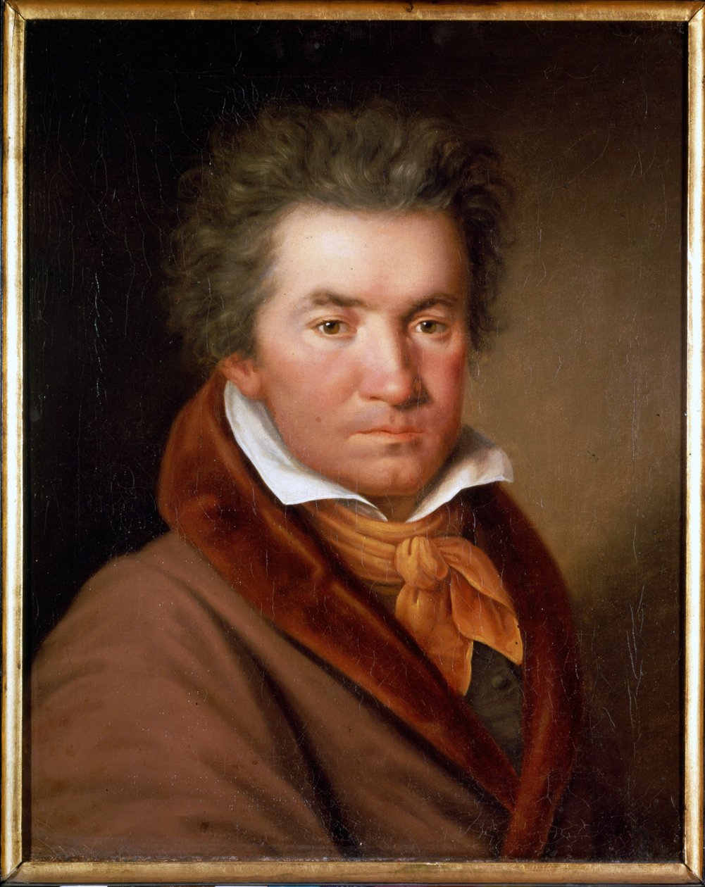 Portrett av Ludwig van Beethoven (1770 - 1827) - av Mahler, Society of Friends of Music of Vienna. av Willibrord Joseph Mahler or Maehler