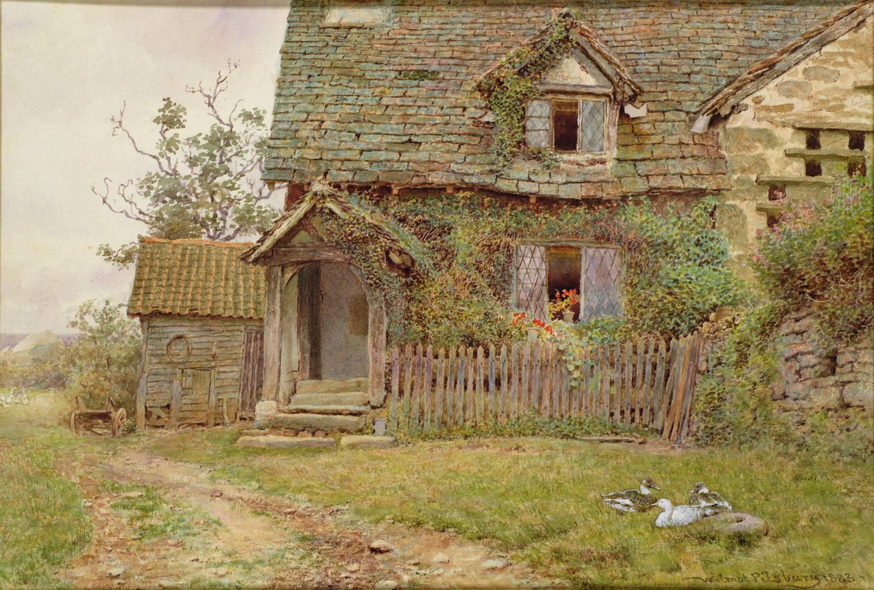 Hytte på Mansell Lacy nær Hereford av Wilmot Pilsbury