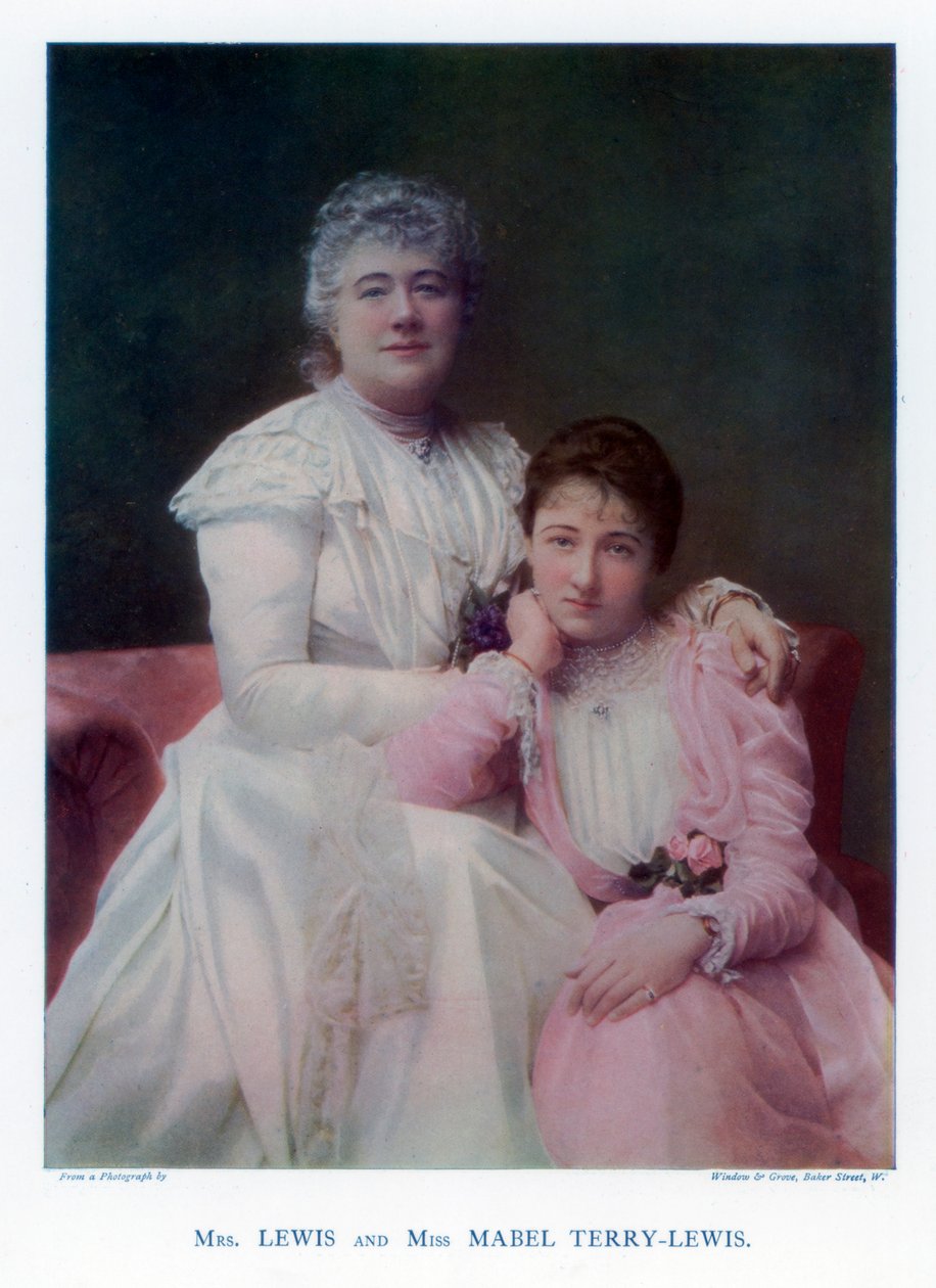 Fru Lewis Kate Terry og frøken Mabel Terry-Lewis, britiske skuespillerinner, 1901. av Window and Grove