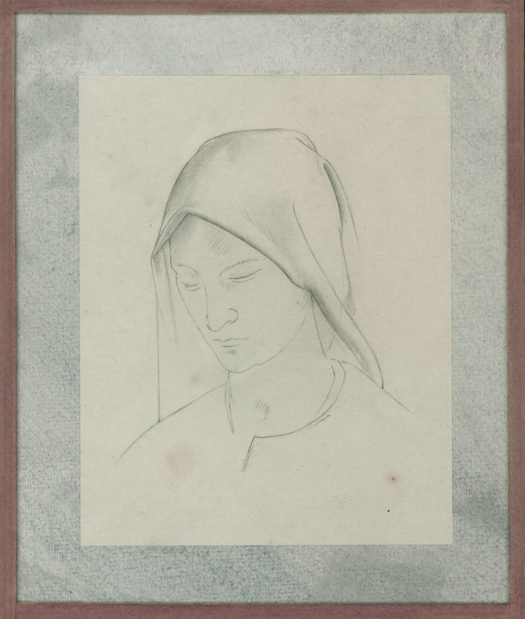 Studie for St Martin altertavle, ca. 1928 (blyant på papir) av Winifred Knights