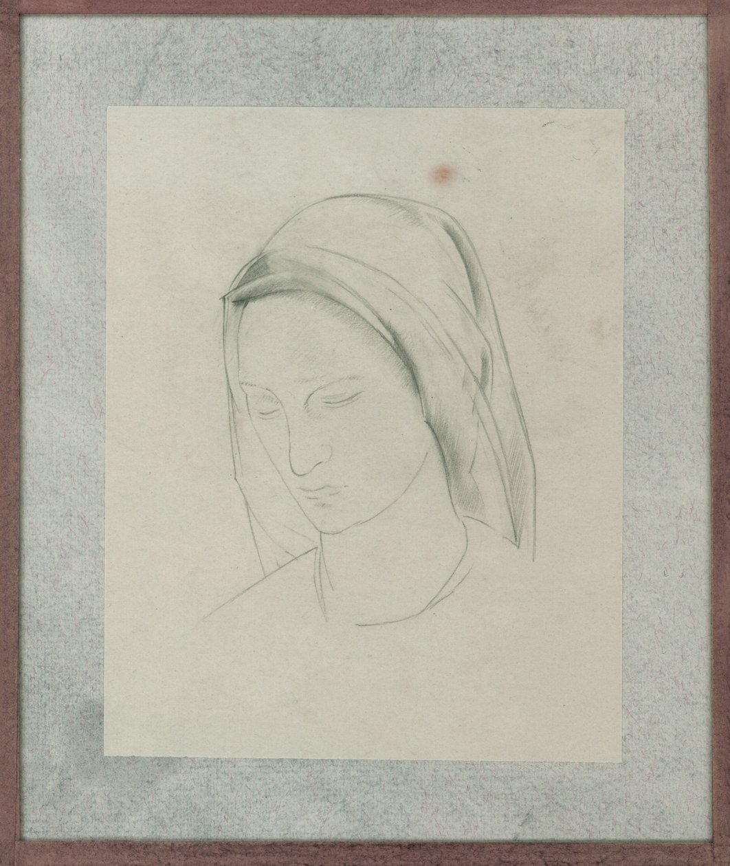 Studie for St Martin altertavle, ca. 1928 (blyant på papir) av Winifred Knights