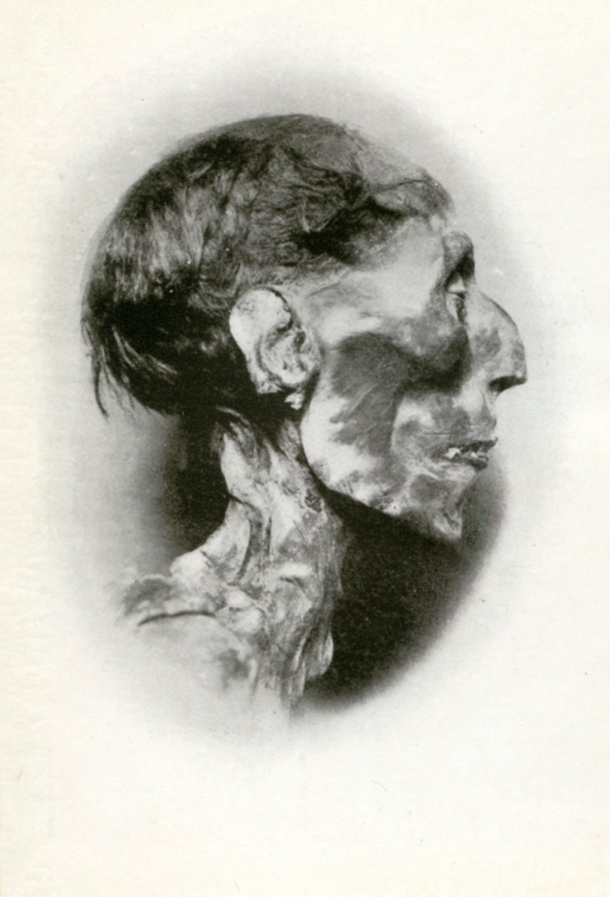 Leder for mumien til Rameses II, gammel egyptisk farao fra det 19. dynastiet, ca 1212 f.Kr. 1926. av Winifred Mabel Brunton