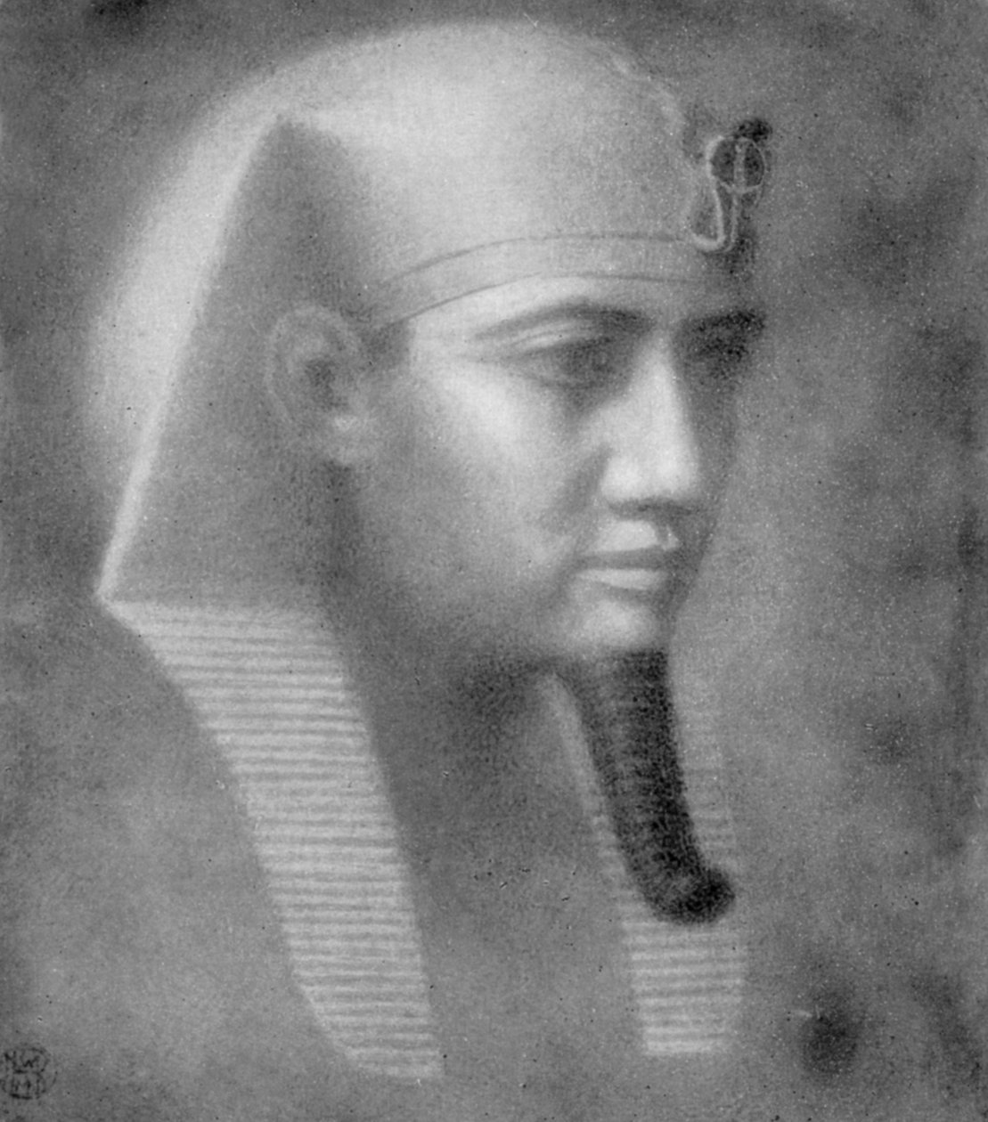 Khafre, gammel egyptisk farao fra det 4. dynastiet, 26.-25. århundre f.Kr. 1926 av Winifred Mabel Brunton