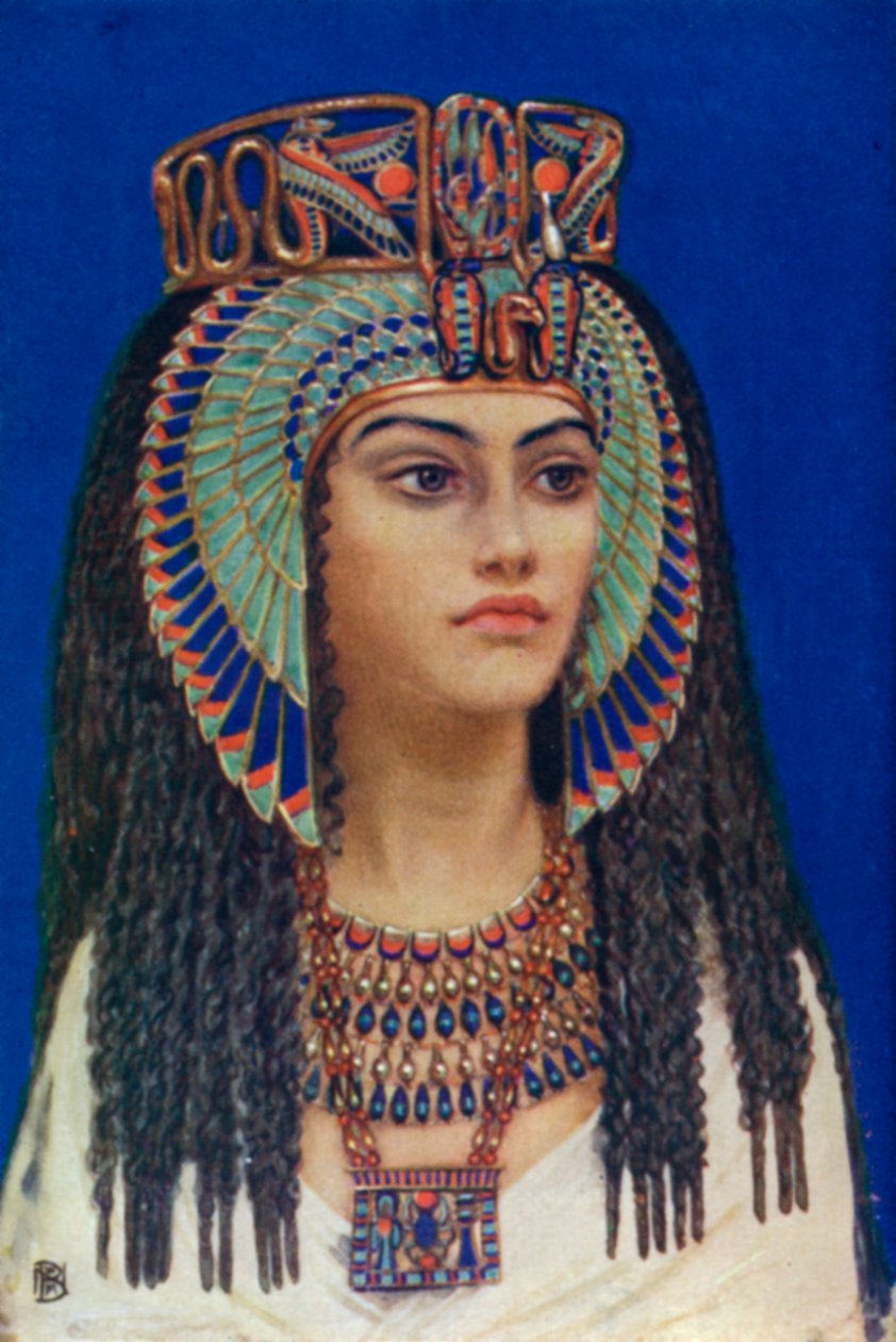 Tiy, gammel egyptisk dronning av det 18. dynastiet, 1300-tallet f.Kr. 1926. av Winifred Mabel Brunton