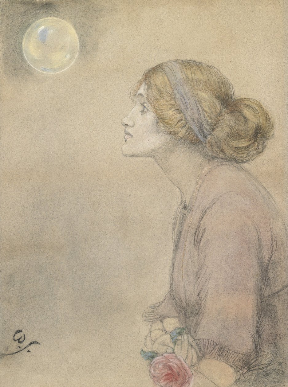 Gertrude Sandys (pastell på papir) av Winifred Sandys