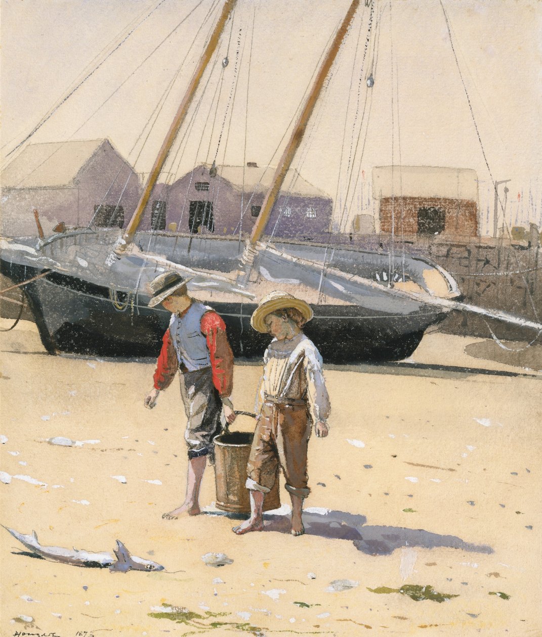 En kurv med muslinger av Winslow Homer