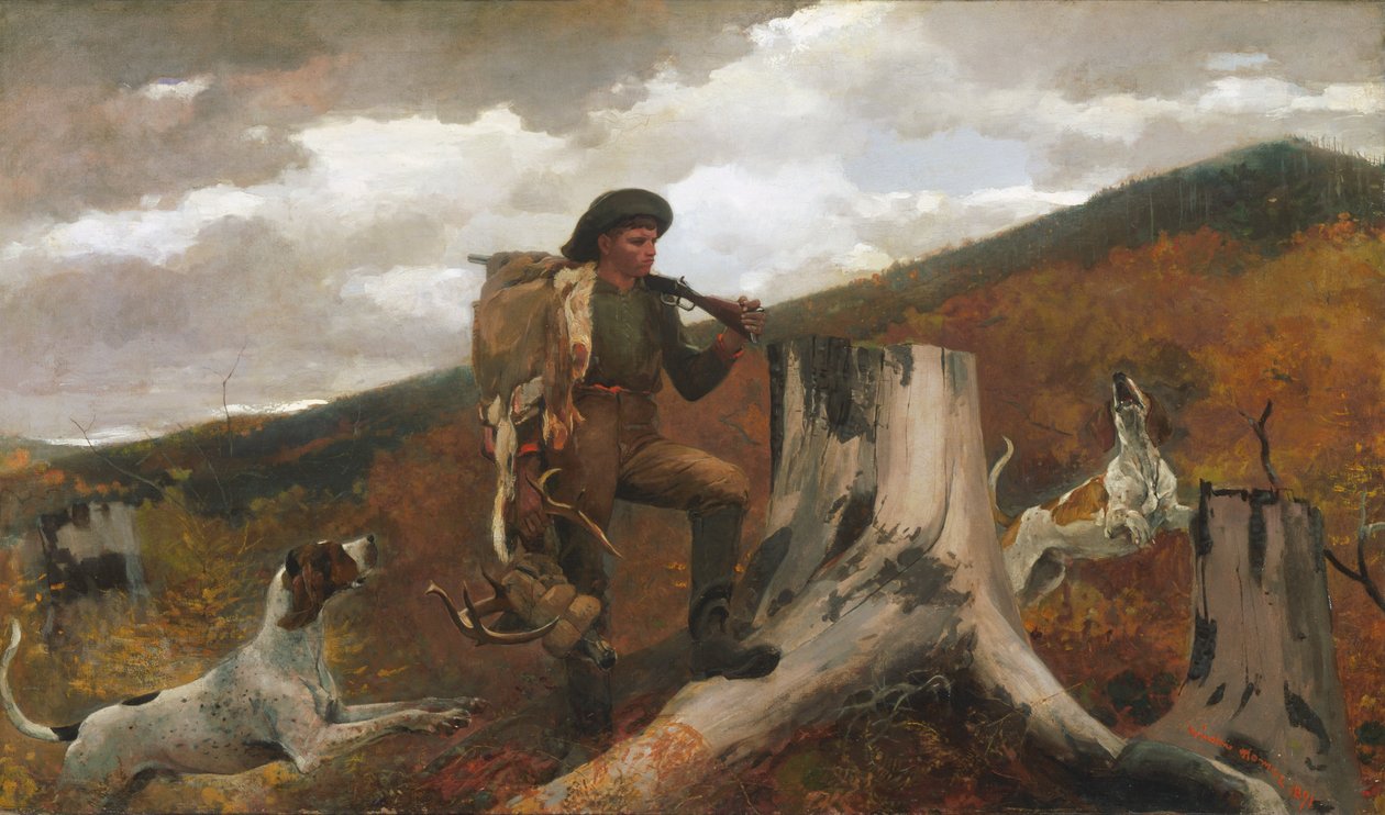 En jeger og hunder av Winslow Homer