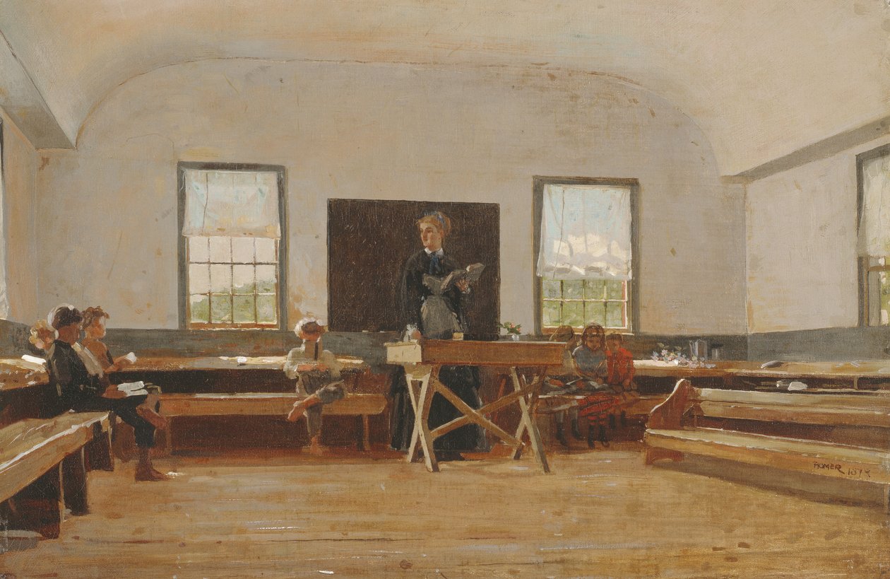 Landsskolen, 1873 av Winslow Homer
