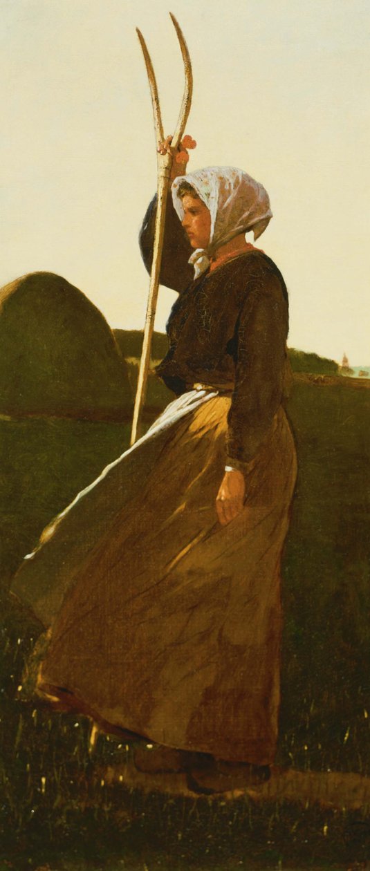Jente med Pitchfork av Winslow Homer