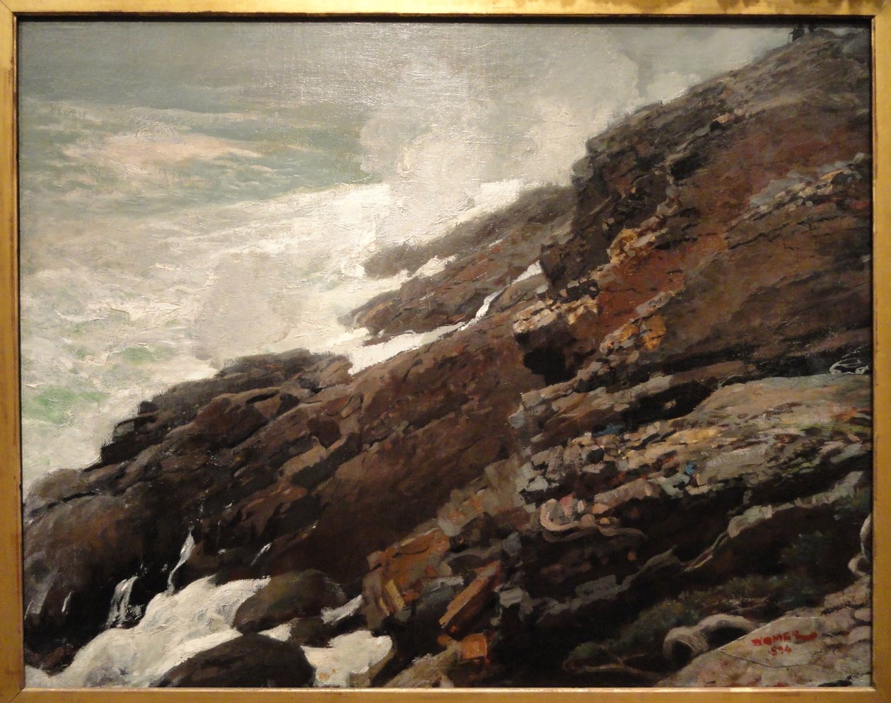 High Cliff, Coast of Maine av Winslow Homer