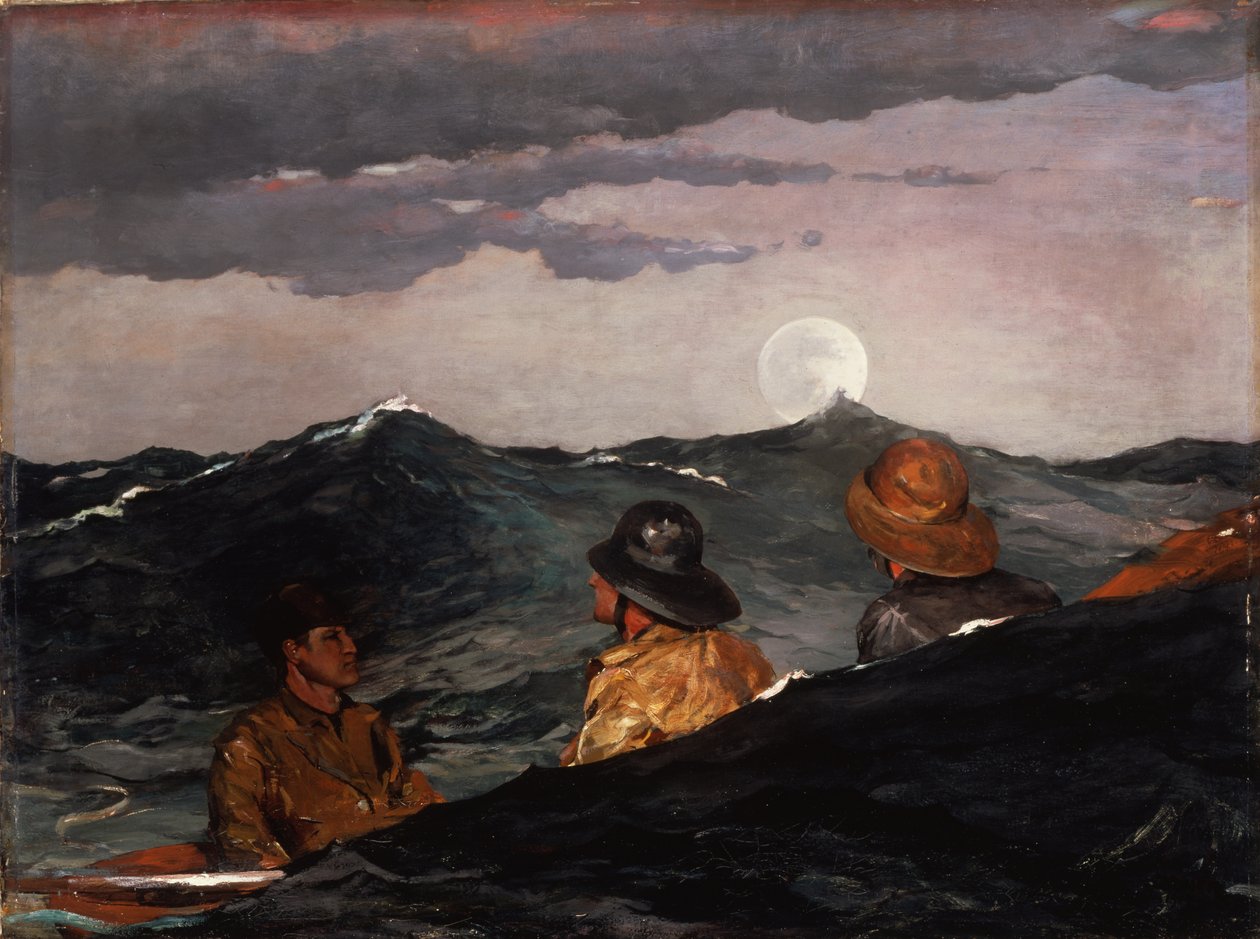 Kysser månen, 1904 av Winslow Homer