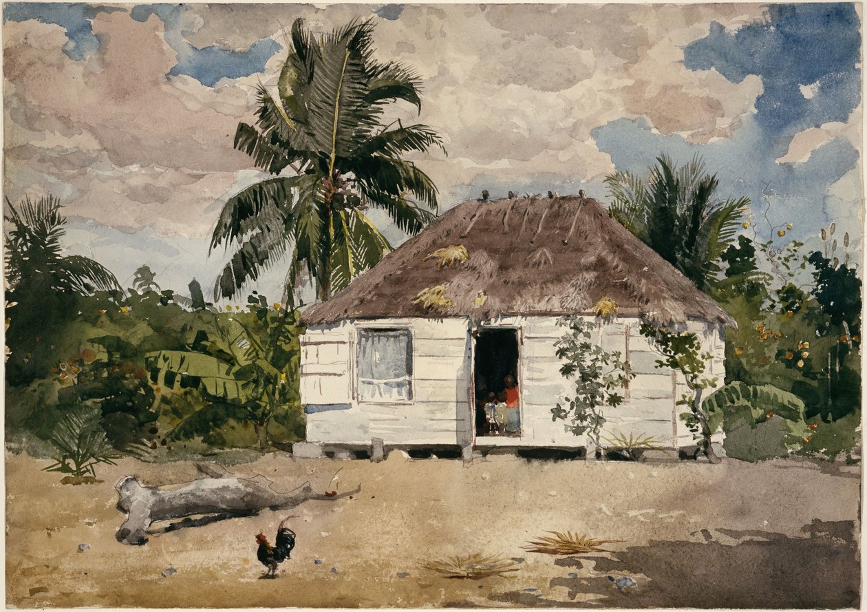 Innfødte hytter av Winslow Homer