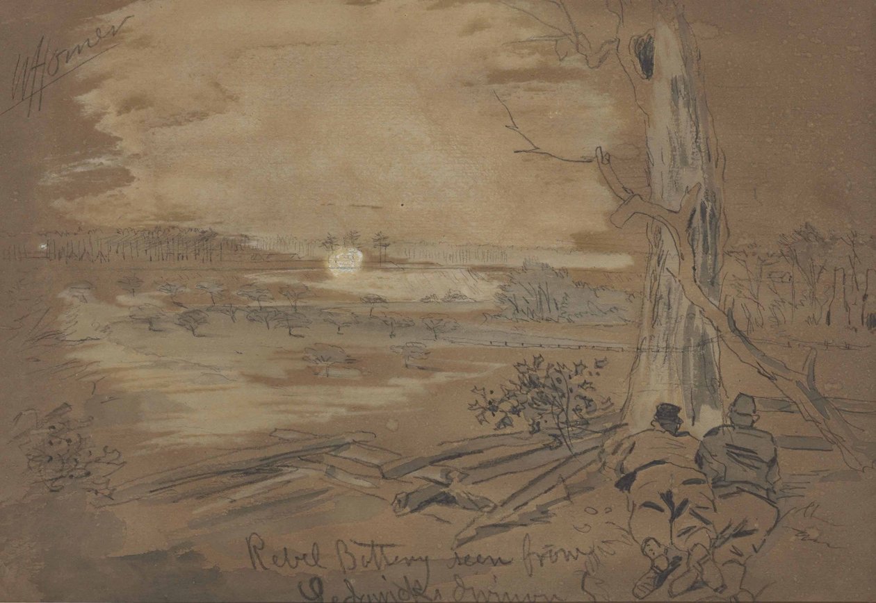 Rebel Battery sett fra Sedgwicks Division av Winslow Homer