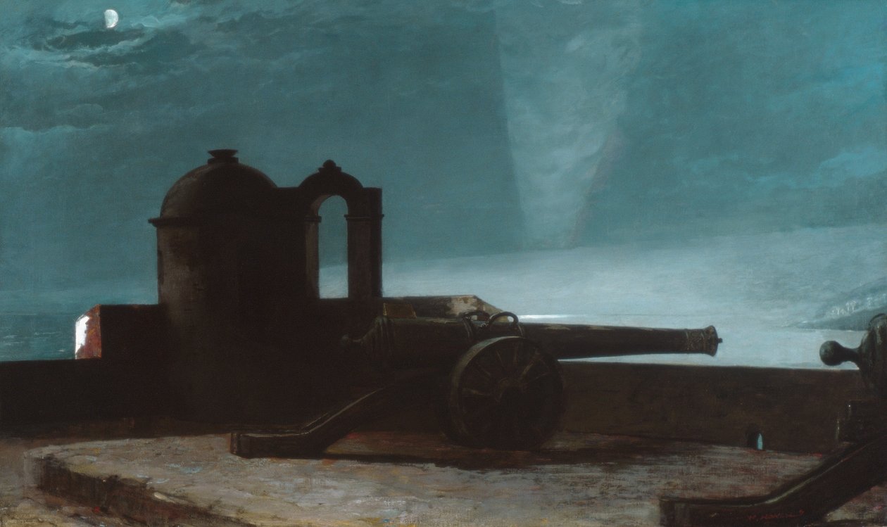 Søkelys på havneinngangen, Santiago de Cuba, 1901 av Winslow Homer