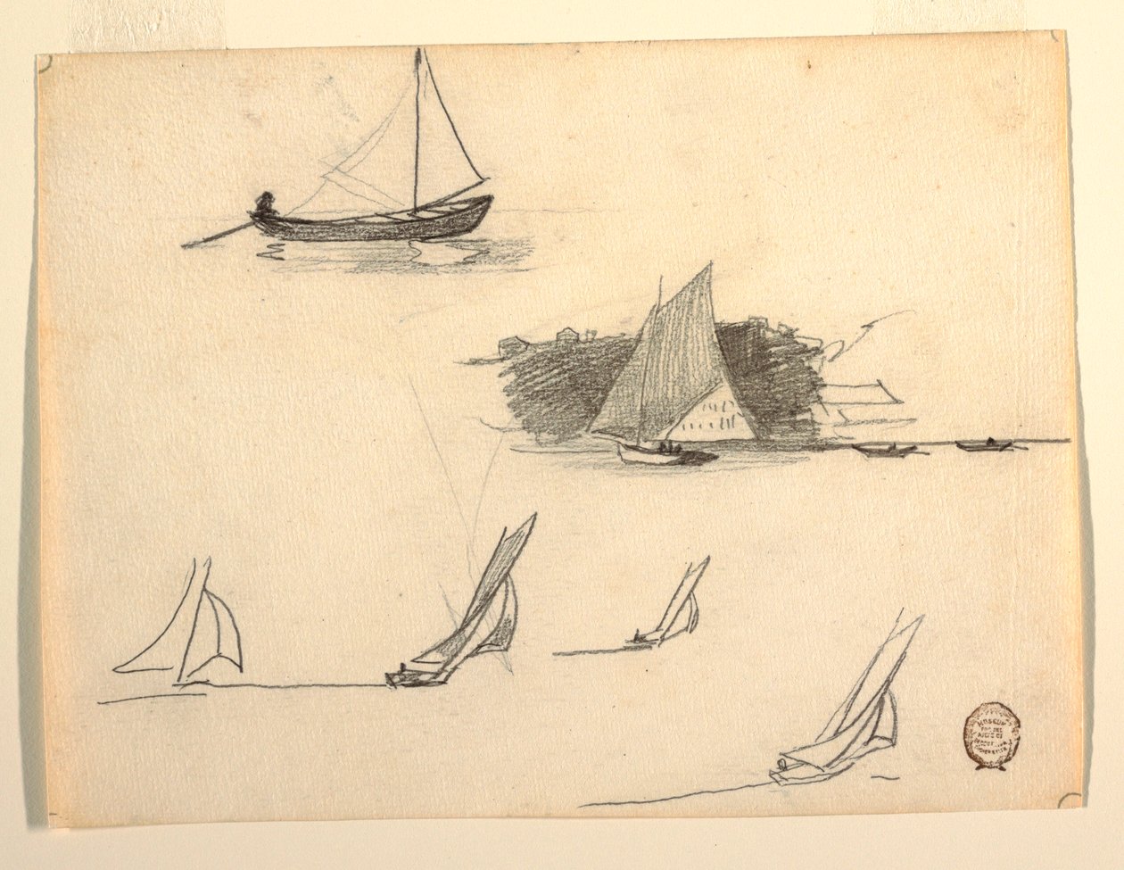 Seks studier av seilbåter av Winslow Homer
