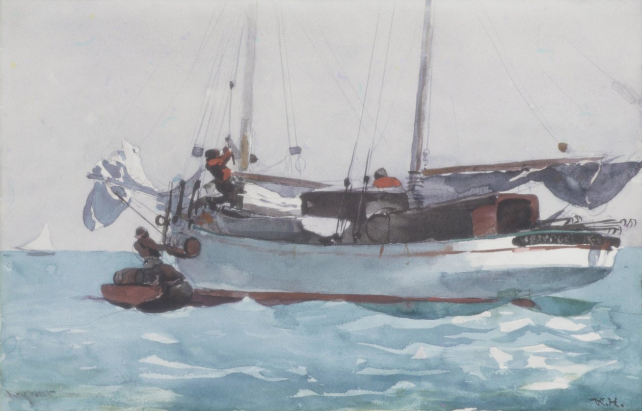 Tar på seg våte provisjoner, 1903 av Winslow Homer