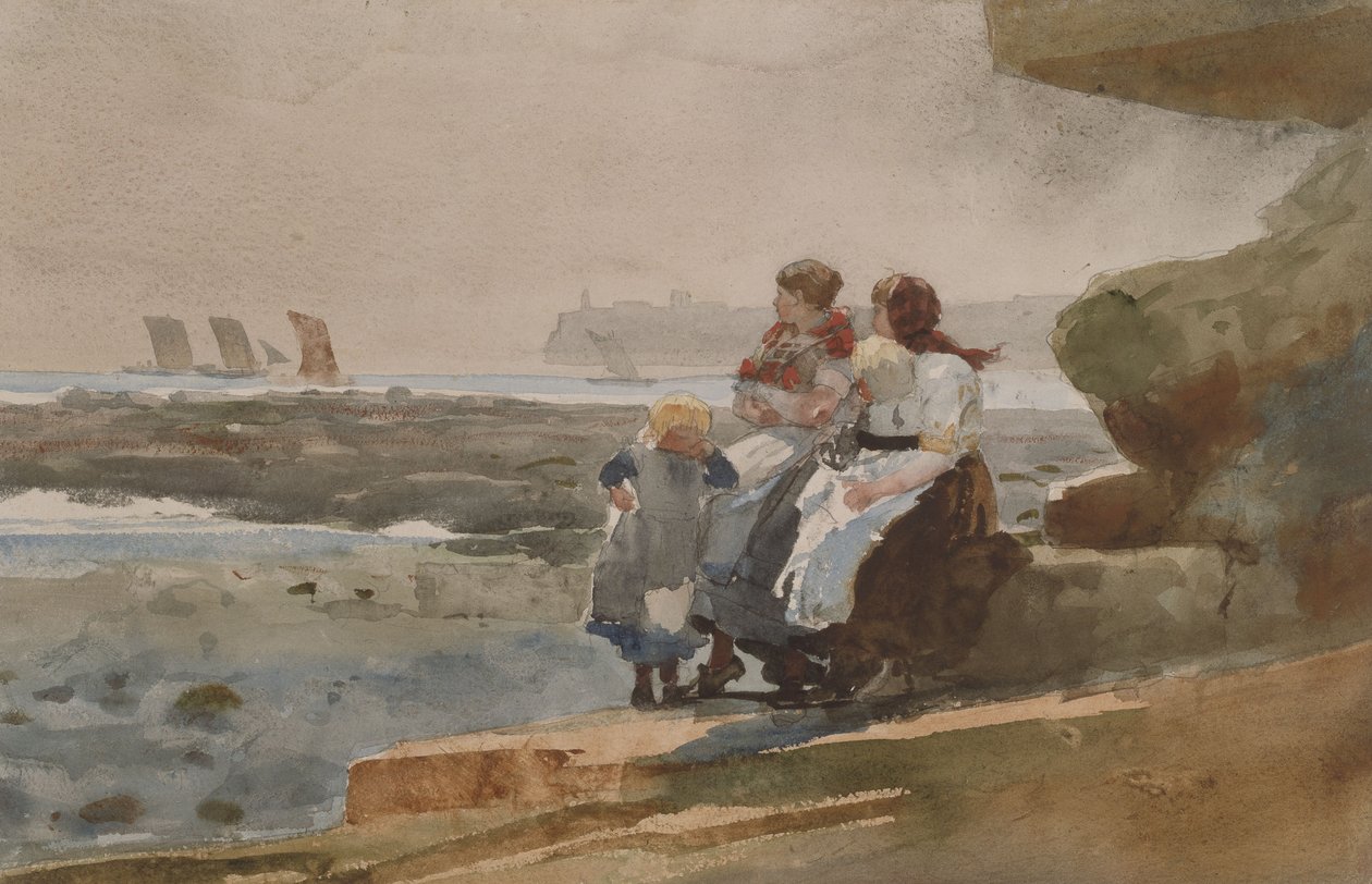 Under klippen, Cullercoats av Winslow Homer