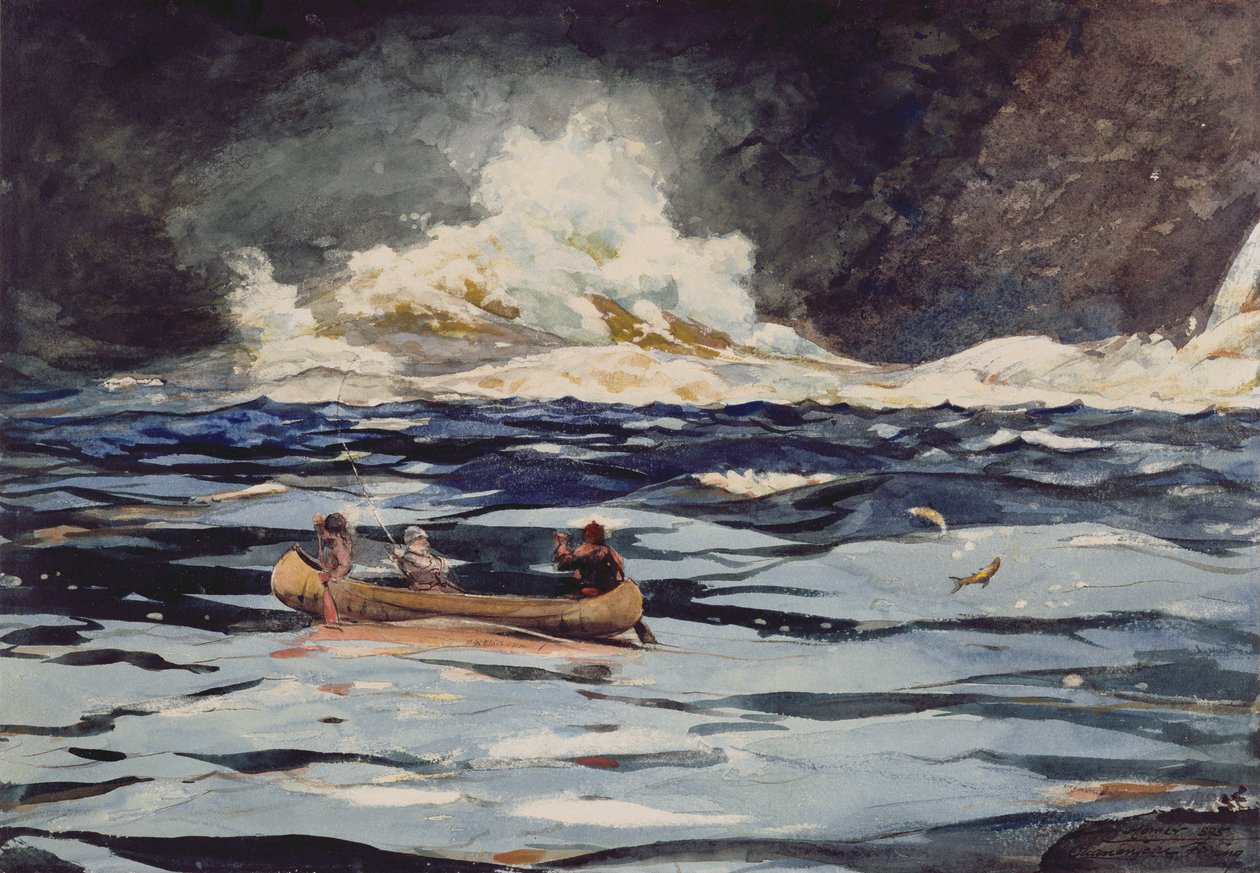 Under the Falls, the Grand Discharge, 1895 (wc på papir) av Winslow Homer