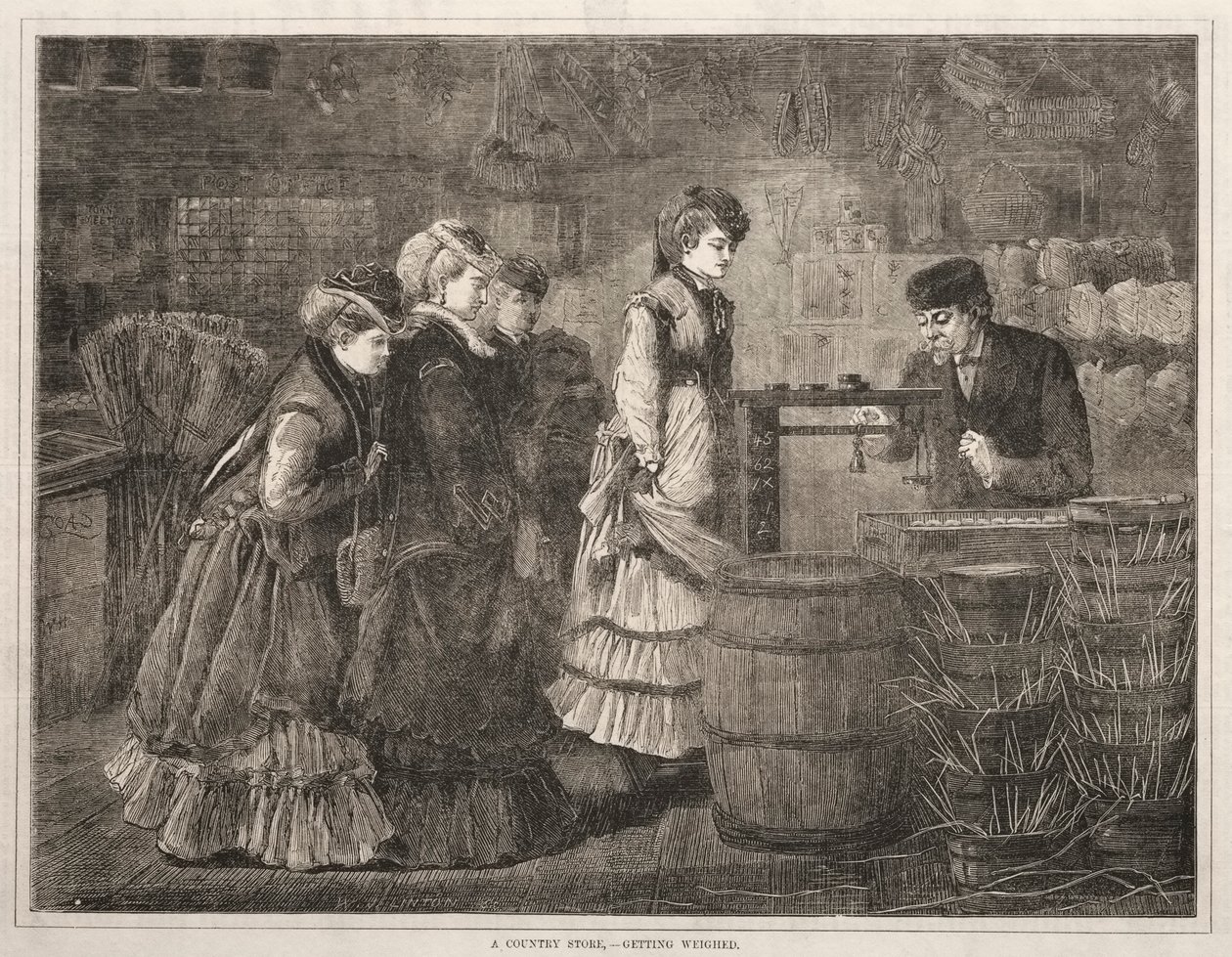 En landhandel, veies, 1871. av Winslow Homer