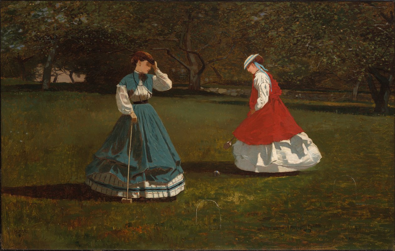 Et spill med krokket av Winslow Homer