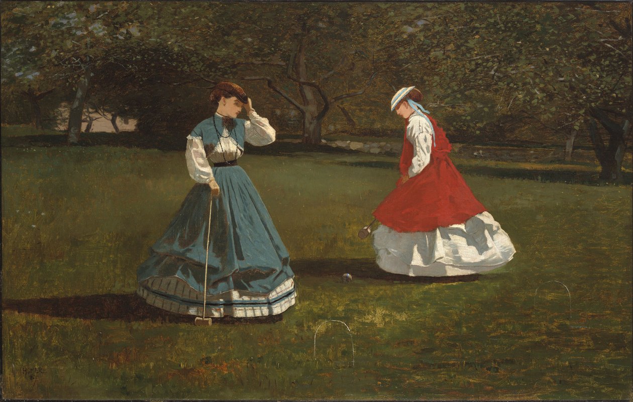 Et spill med krokket av Winslow Homer