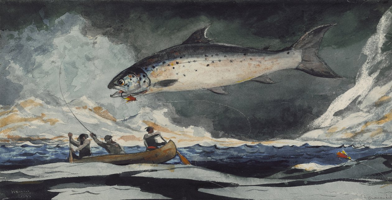 Et godt basseng, Saguenay River, 1895 av Winslow Homer