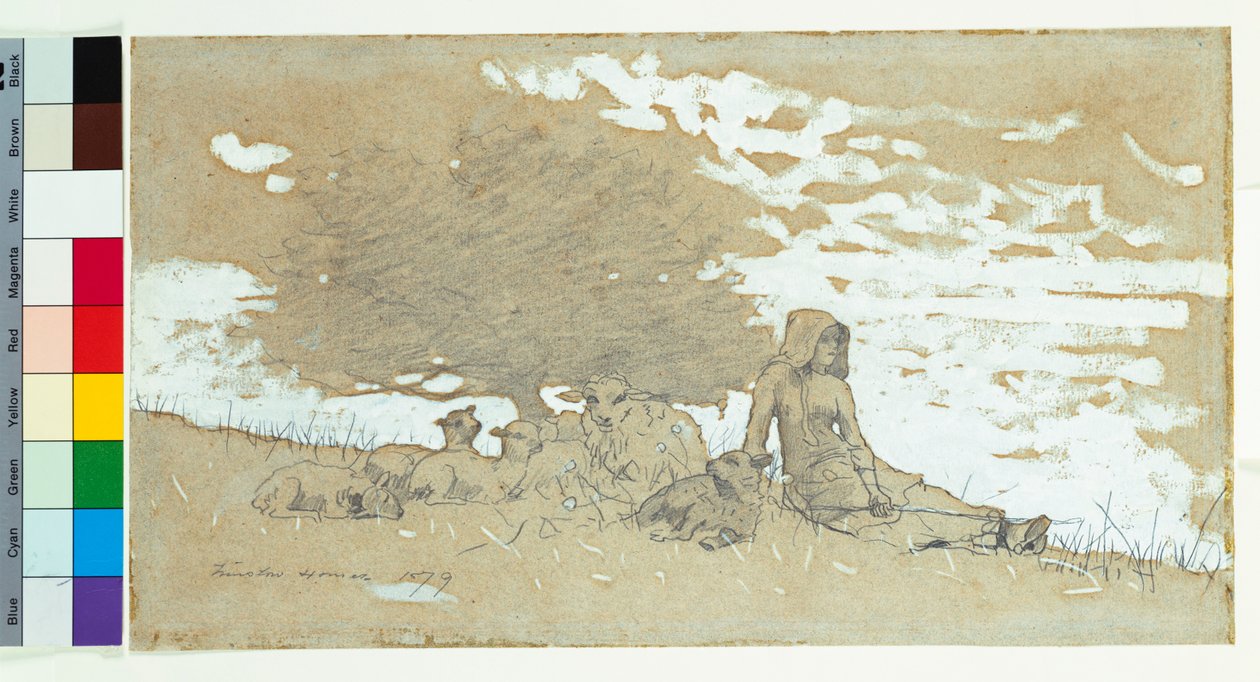 En gjeterinne, 1879 av Winslow Homer