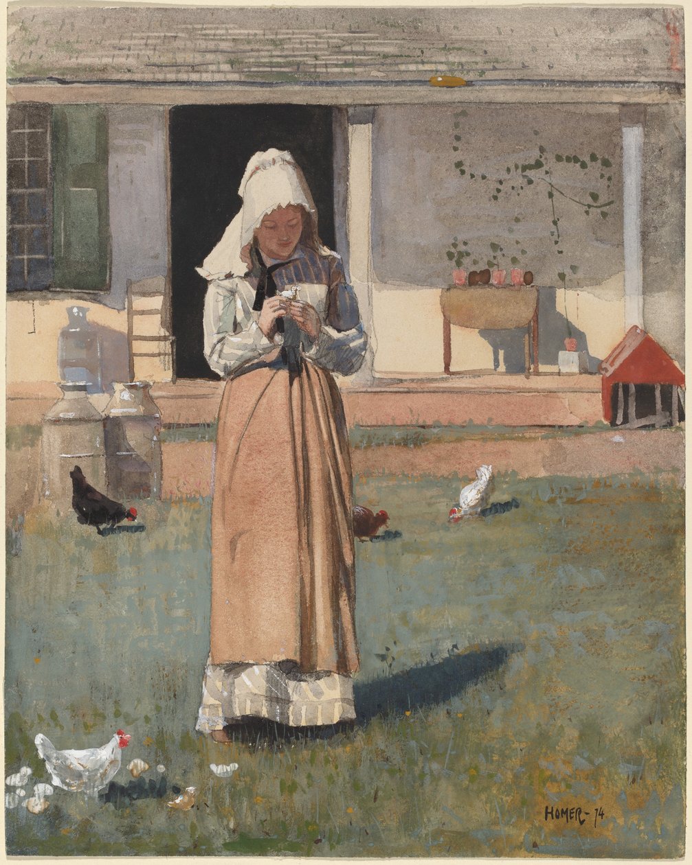 En syk kylling av Winslow Homer