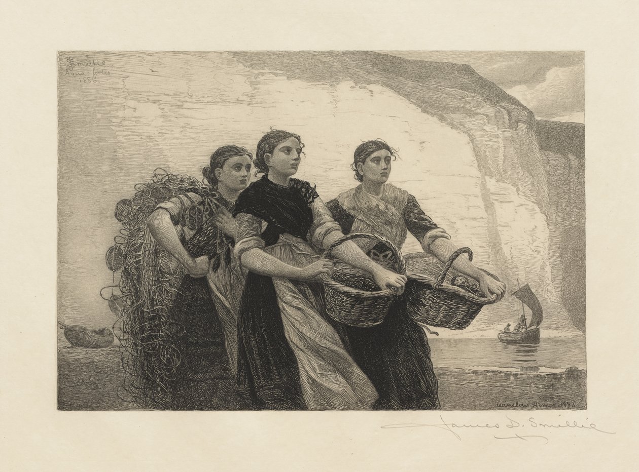 A Voice from the Cliffs, gravert av James David Smillie av Winslow Homer