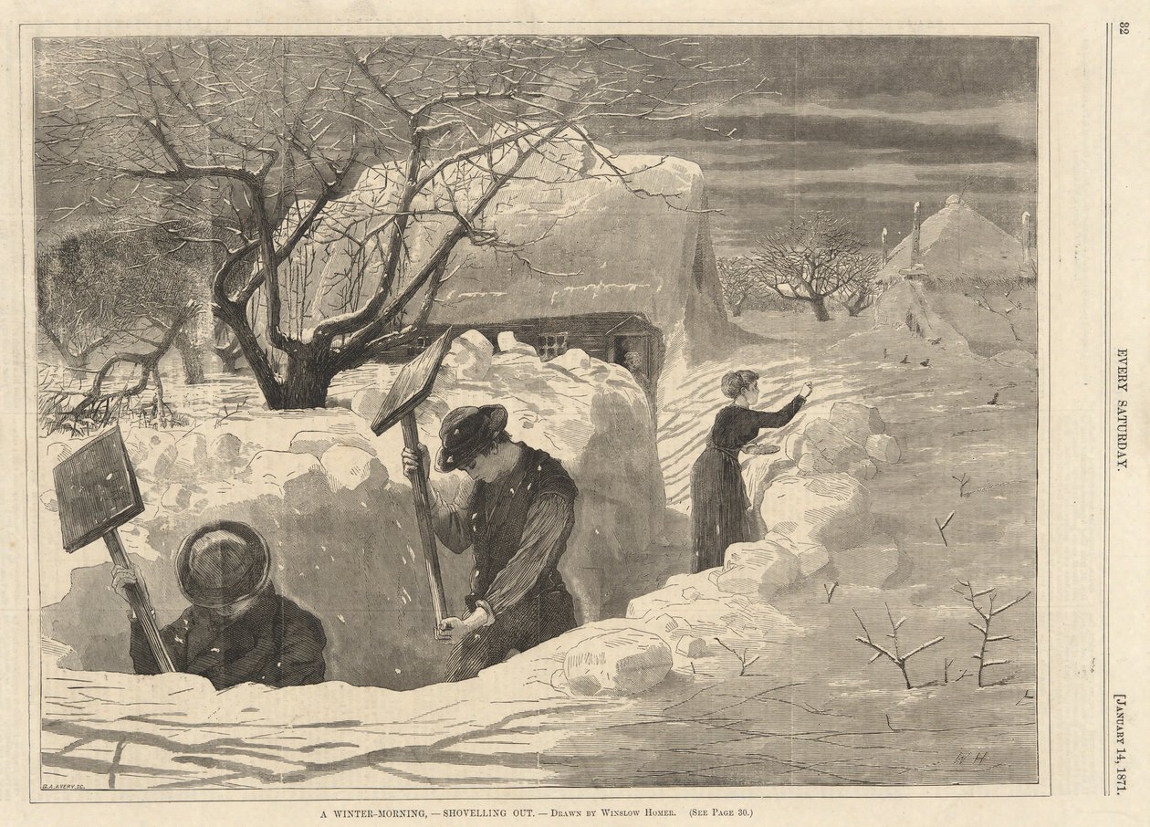 En vintermorgen av Winslow Homer