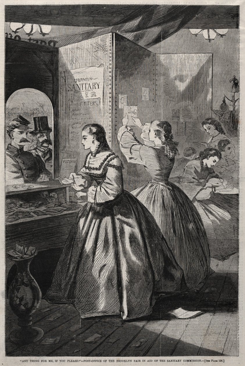 Any Thing for Me, If you Please - Postkontoret til Brooklyn Fair in Aid..., 1864. av Winslow Homer