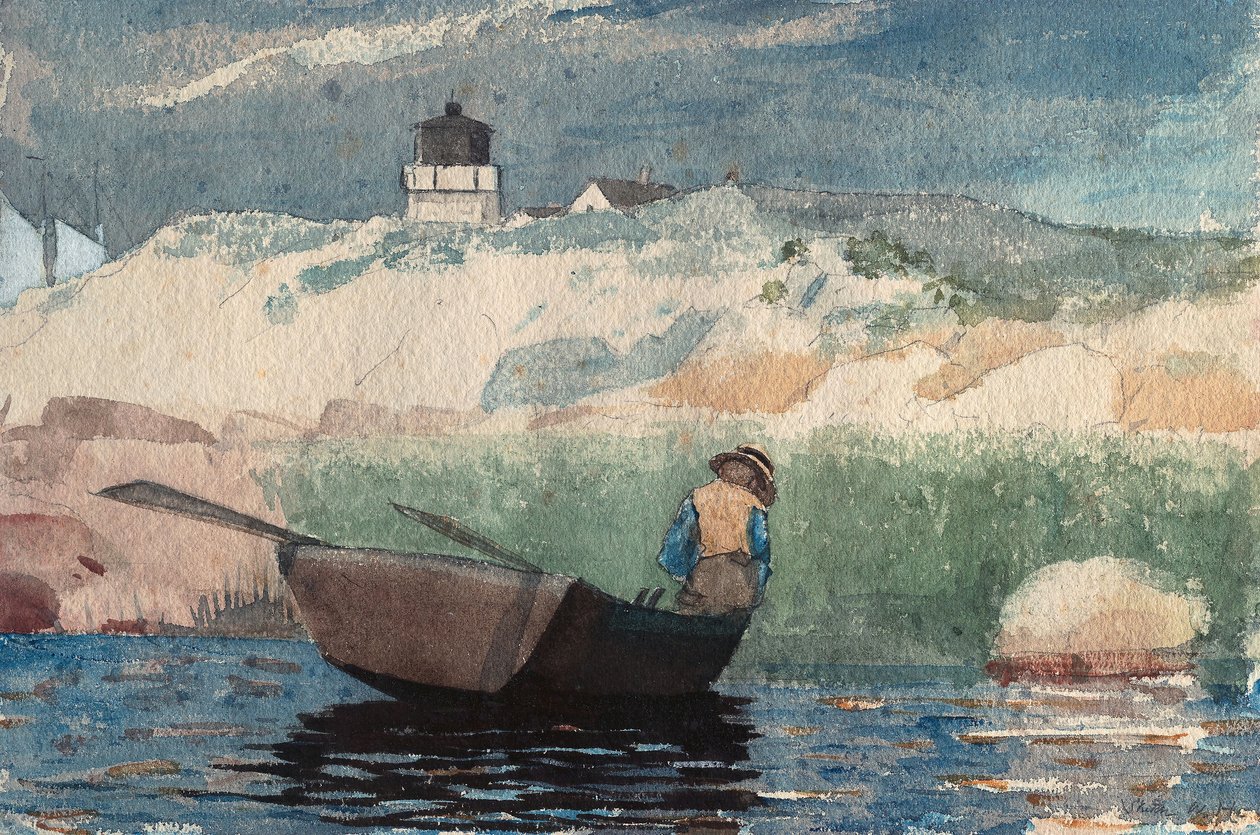 Gutt i båt, Gloucester av Winslow Homer