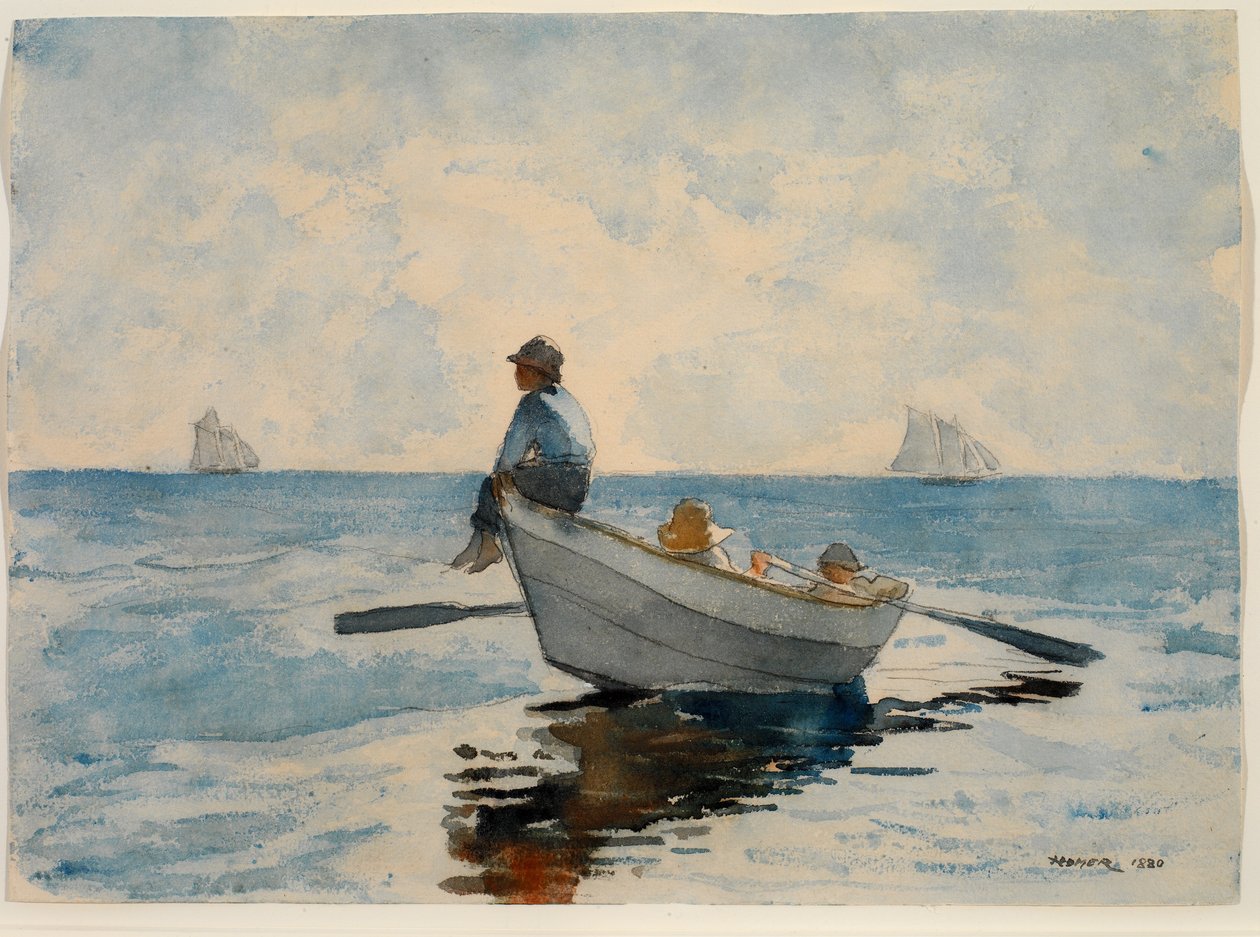 Gutter i en dory av Winslow Homer