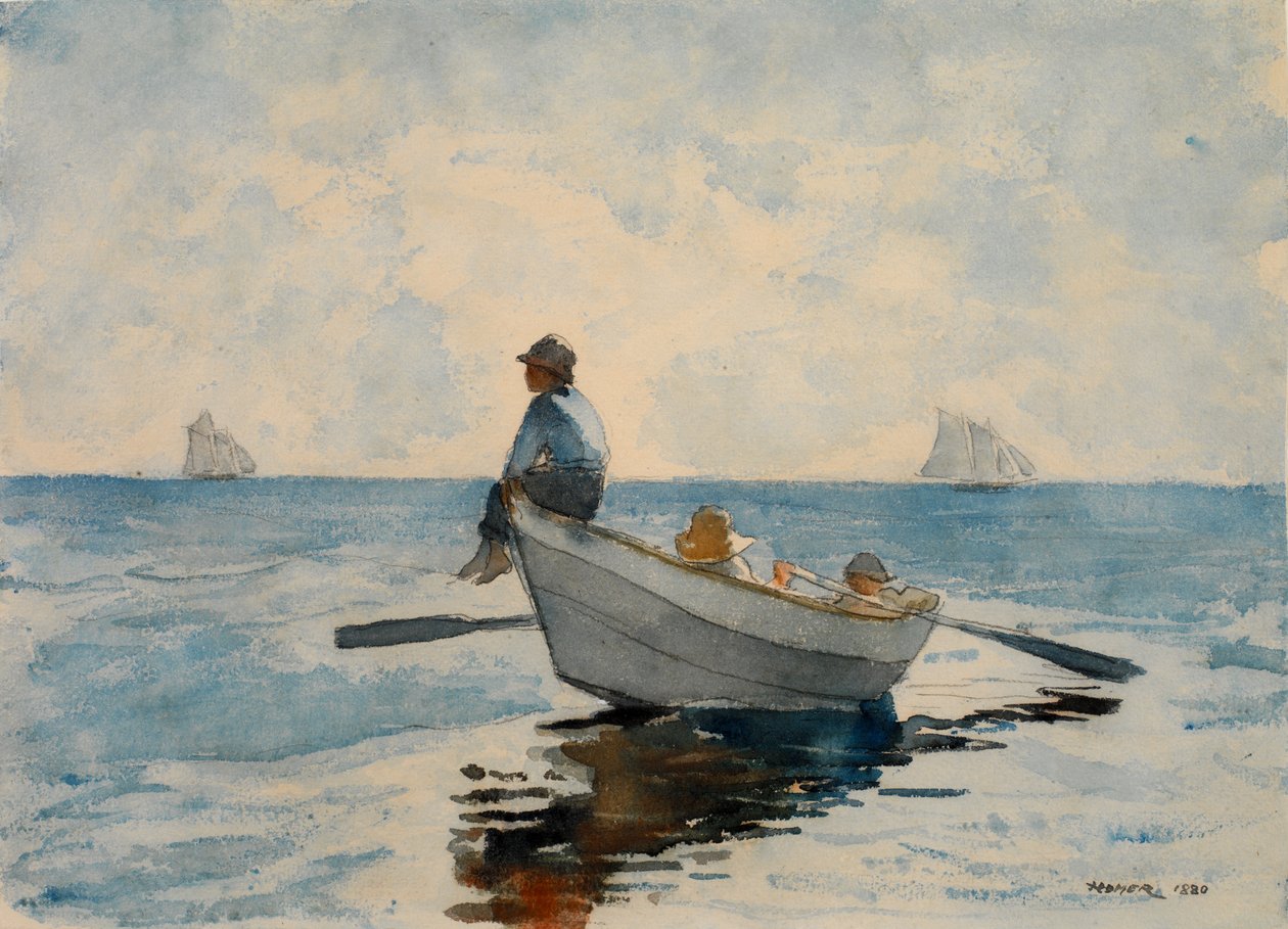 Gutter i en dory, 1880. av Winslow Homer