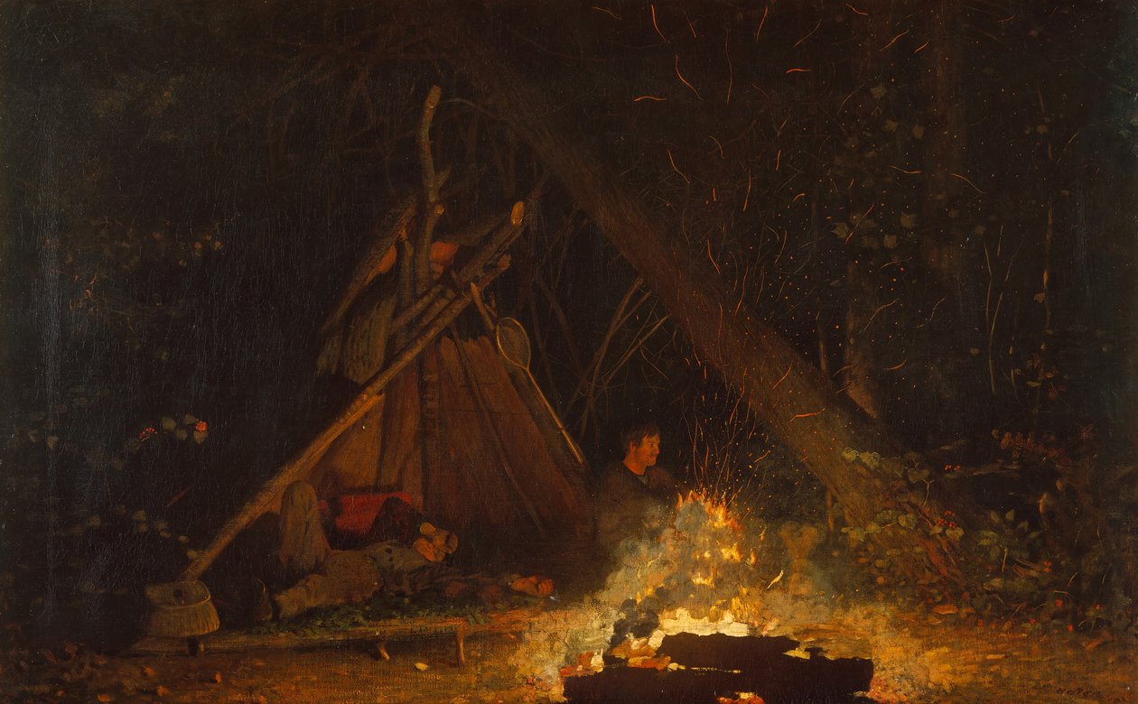 Leirbrann, 1880. av Winslow Homer